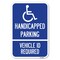 Signmission Handicapped Parking-Vehicle Id Require Heavy-Gauge Aluminum Sign, 12" x 18", A-1218-23912 A-1218-23912 - alternate 1